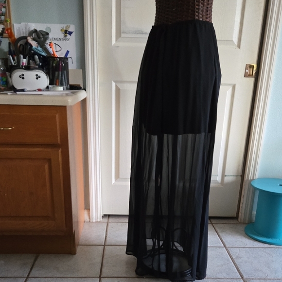 Lily White Black Sheer Maxi Skirt - Picture 8 of 8